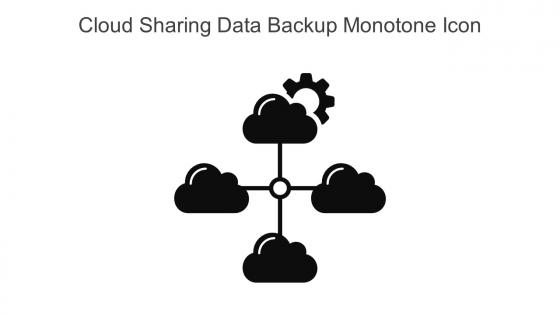 Cloud Sharing Data Backup Monotone Icon In Powerpoint Pptx Png And Editable Eps Format