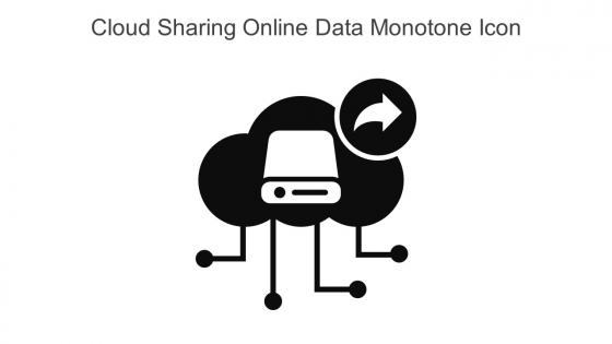 Cloud Sharing Online Data Monotone Icon In Powerpoint Pptx Png And Editable Eps Format