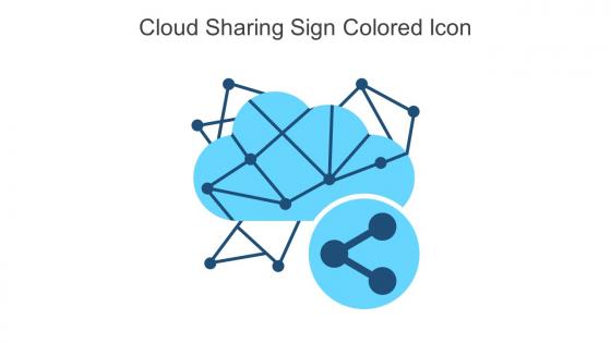 Cloud Sharing Sign Colored Icon In Powerpoint Pptx Png And Editable Eps Format
