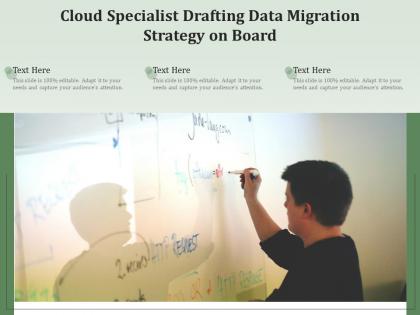 Cloud specialist drafting data migration strategy on board