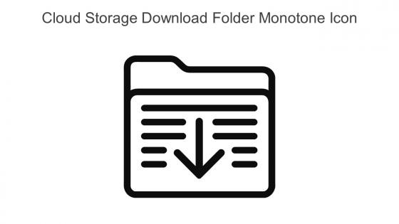 Cloud Storage Download Folder Monotone Icon In Powerpoint Pptx Png And Editable Eps Format