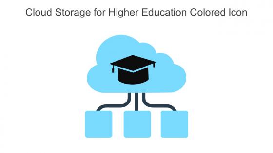 Cloud Storage For Higher Education Colored Icon In Powerpoint Pptx Png And Editable Eps Format