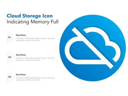 Cloud storage icon indicating memory full