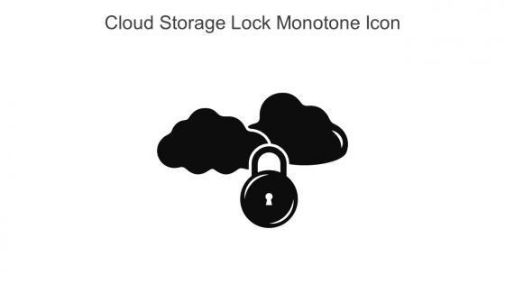Cloud Storage Lock Monotone Icon In Powerpoint Pptx Png And Editable Eps Format