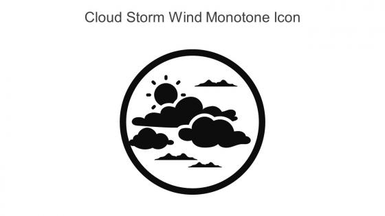 Cloud Storm Wind Monotone Icon In Powerpoint Pptx Png And Editable Eps Format