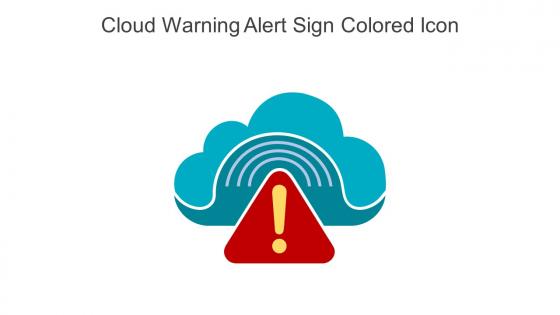 Cloud Warning Alert Sign Colored Icon In Powerpoint Pptx Png And Editable Eps Format