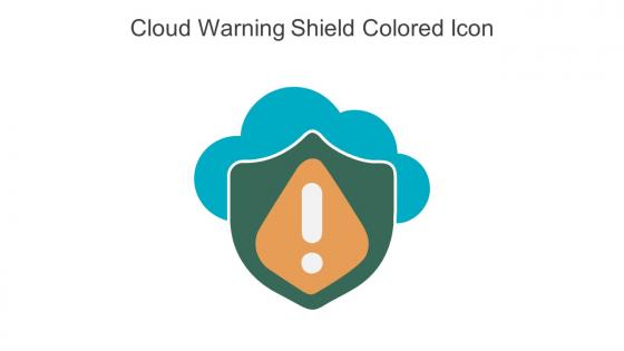 Cloud Warning Shield Colored Icon In Powerpoint Pptx Png And Editable Eps Format