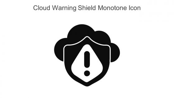 Cloud Warning Shield Monotone Icon In Powerpoint Pptx Png And Editable Eps Format