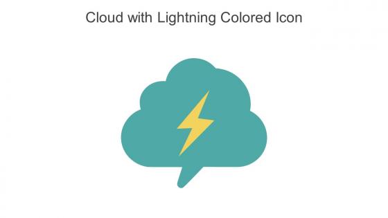 Cloud With Lightning Colored Icon In Powerpoint Pptx Png And Editable Eps Format