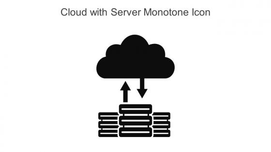 Cloud With Server Monotone Icon In Powerpoint Pptx Png And Editable Eps Format