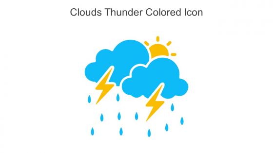 Clouds Thunder Colored Icon In Powerpoint Pptx Png And Editable Eps Format