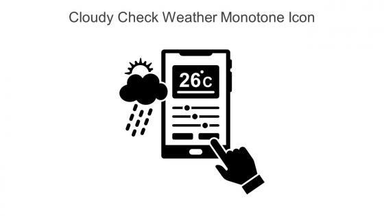 Cloudy Check Weather Monotone Icon In Powerpoint Pptx Png And Editable Eps Format