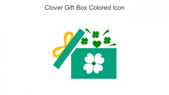 Clover Gift Box Colored Icon In Powerpoint Pptx Png And Editable Eps Format