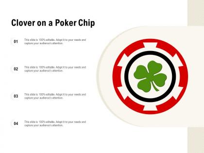 Clover on a poker chip