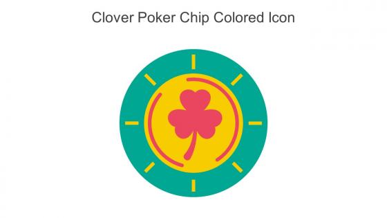 Clover Poker Chip Colored Icon In Powerpoint Pptx Png And Editable Eps Format