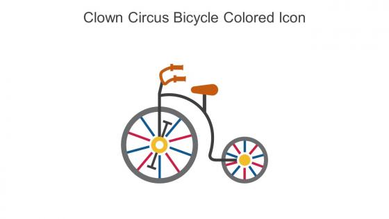 Clown Circus Bicycle Colored Icon In Powerpoint Pptx Png And Editable Eps Format