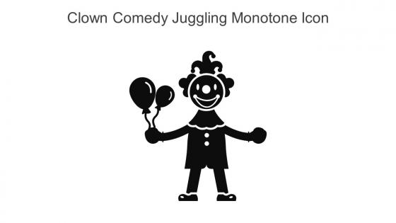 Clown Comedy Juggling Monotone Icon In Powerpoint Pptx Png And Editable Eps Format