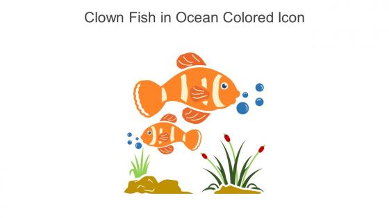 Clown Fish In Ocean Colored Icon In Powerpoint Pptx Png And Editable Eps Format
