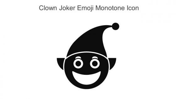 Clown Joker Emoji Monotone Icon In Powerpoint Pptx Png And Editable Eps Format