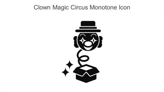 Clown Magic Circus Monotone Icon In Powerpoint Pptx Png And Editable Eps Format