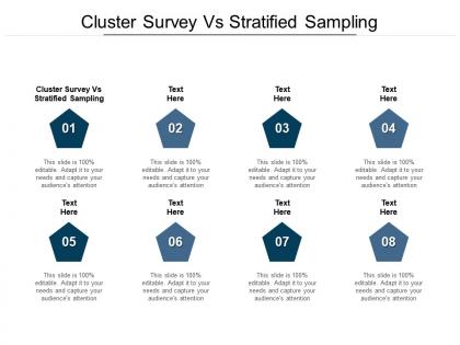 Cluster survey vs stratified sampling ppt powerpoint presentation portfolio show cpb