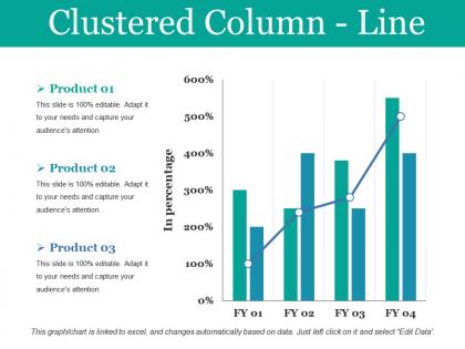 Clustered column line ppt model