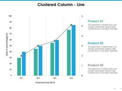 Clustered column line ppt summary master slide