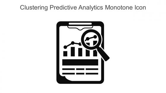 Clustering Predictive Analytics Monotone Icon In Powerpoint Pptx Png And Editable Eps Format