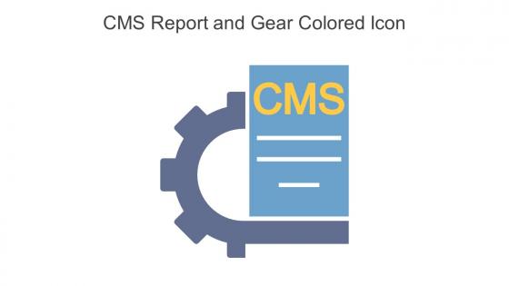 CMS Report And Gear Colored Icon In Powerpoint Pptx Png And Editable Eps Format