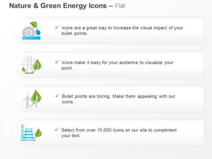 Cn four text icons for environmental safety and green energy ppt icons graphics