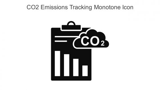 CO2 Emissions Tracking Monotone Icon In Powerpoint Pptx Png And Editable Eps Format