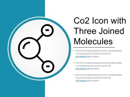 Co2 icon with three joined molecules