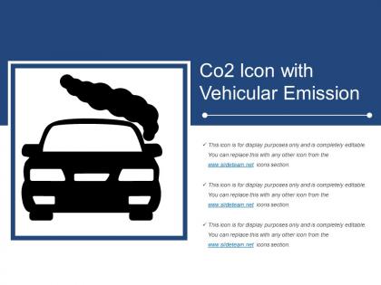 Co2 icon with vehicular emission
