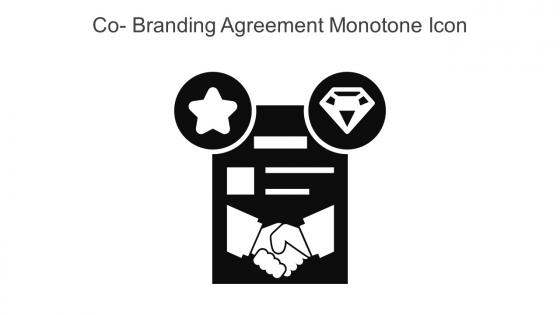 Co Branding Agreement Monotone Icon In Powerpoint Pptx Png And Editable Eps Format
