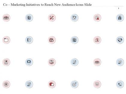 Co marketing initiatives to reach new audience icons slide