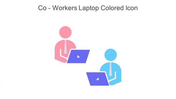 Co Workers Laptop Colored Icon In Powerpoint Pptx Png And Editable Eps Format