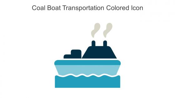 Coal Boat Transportation Colored Icon In Powerpoint Pptx Png And Editable Eps Format