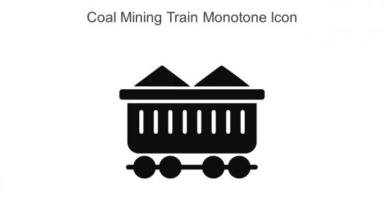 Coal Mining Train Monotone Icon In Powerpoint Pptx Png And Editable Eps Format