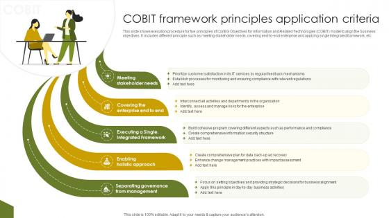 COBIT Framework Principles Implementing Project Governance Framework For Quality PM SS