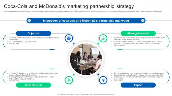 Coca Cola And Mcdonalds Marketing Partnership Formulating Strategy Partnership Strategy SS