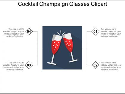 Cocktail champaign glasses clipart