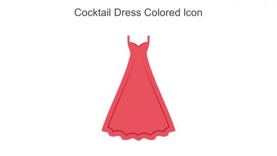 Cocktail Dress Colored Icon In Powerpoint Pptx Png And Editable Eps Format
