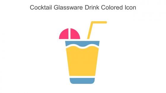 Cocktail Glassware Drink Colored Icon In Powerpoint Pptx Png And Editable Eps Format