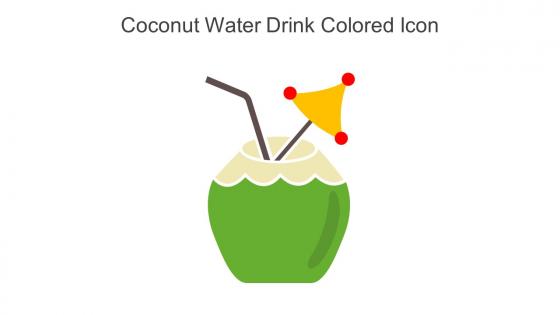 Coconut Water Drink Colored Icon In Powerpoint Pptx Png And Editable Eps Format