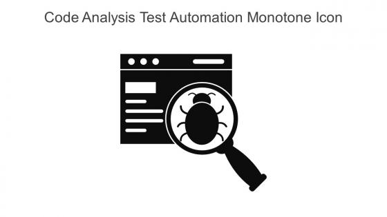 Code Analysis Test Automation Monotone Icon In Powerpoint Pptx Png And Editable Eps Format