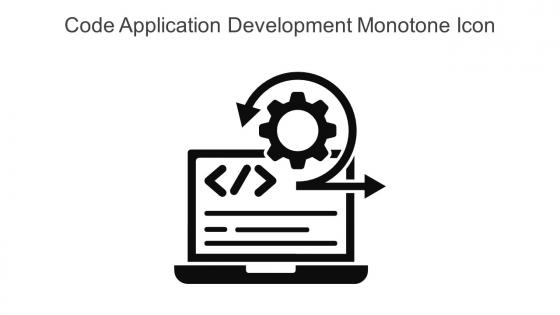 Code Application Development Monotone Icon In Powerpoint Pptx Png And Editable Eps Format