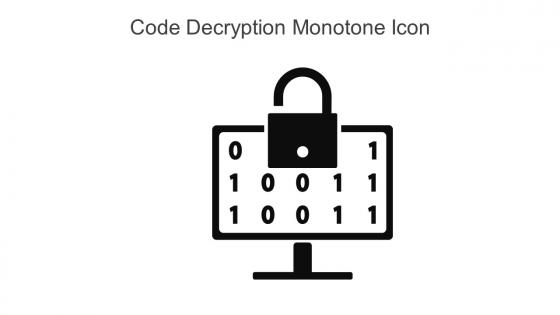 Code Decryption Monotone Icon In Powerpoint Pptx Png And Editable Eps Format