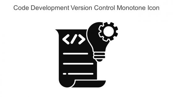 Code Development Version Control Monotone Icon In Powerpoint Pptx Png And Editable Eps Format