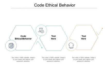 Code ethical behavior ppt powerpoint presentation professional design inspiration cpb
