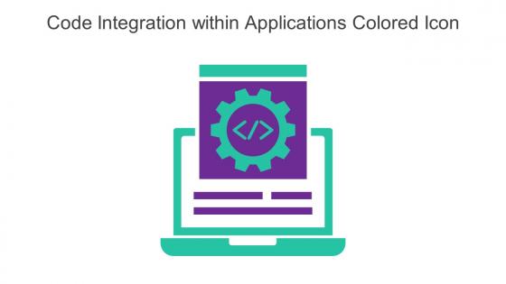 Code Integration Within Applications Colored Icon In Powerpoint Pptx Png And Editable Eps Format